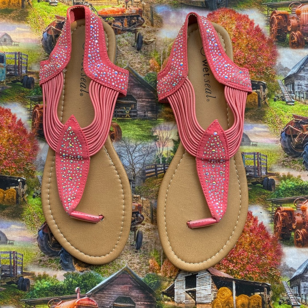 Wet Seal Bling Sandals ~ Size 8